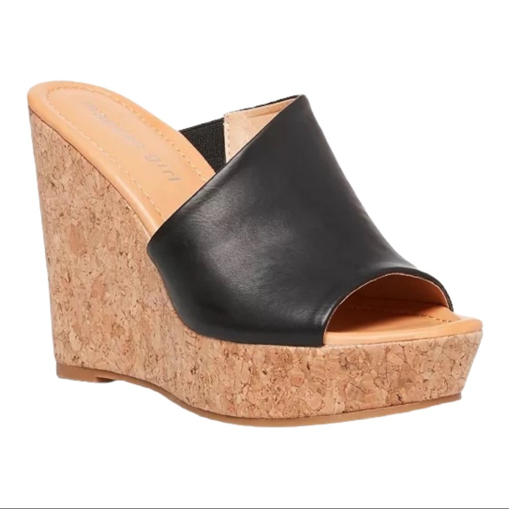 Madden Girl
Nuriel Cork Wedges  
Black
4-1/2" Cork Wedge Heel